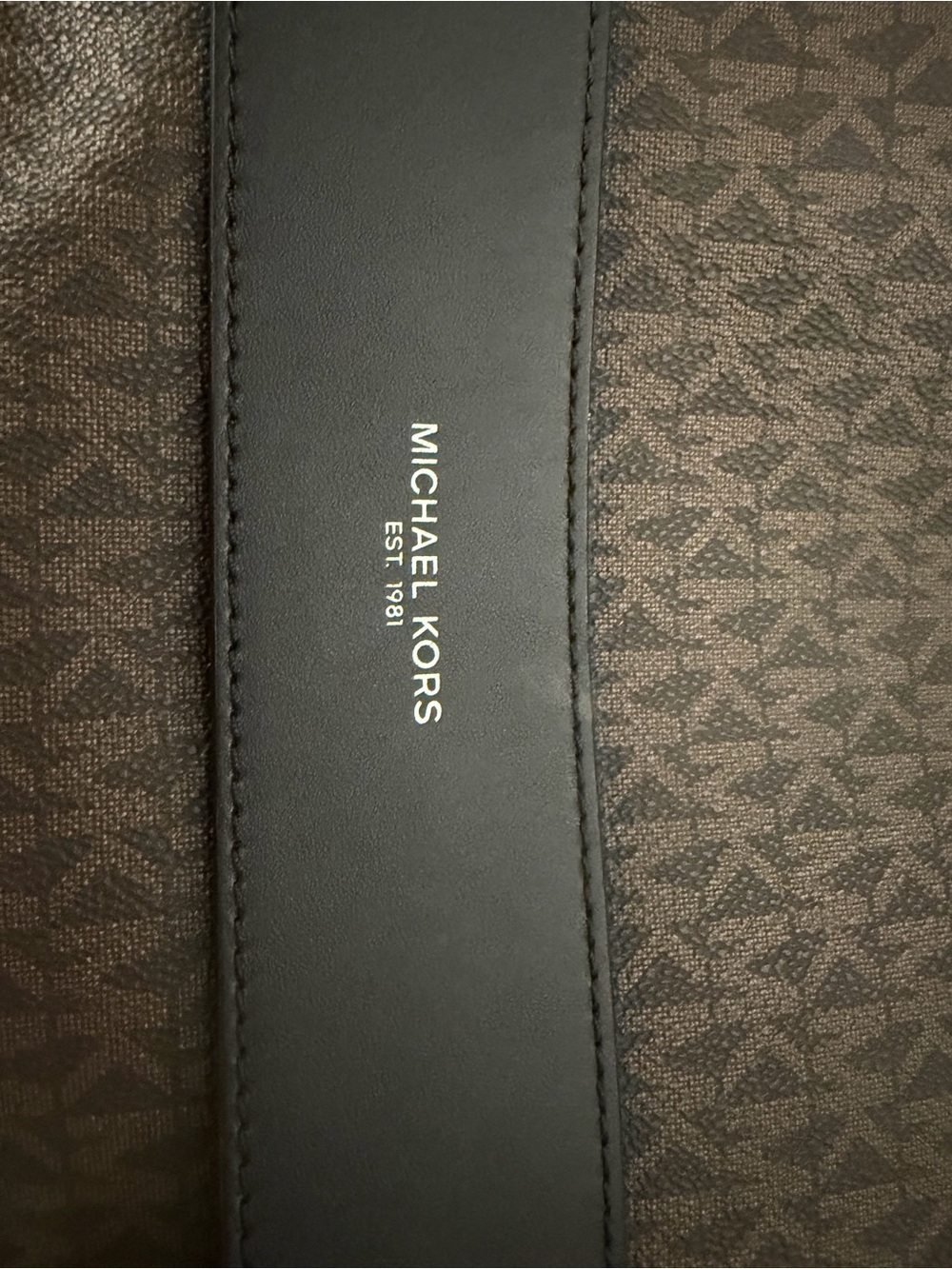 Michael Kors Brown Logo Messenger Bag with Black Trim - Picture 2 of 5